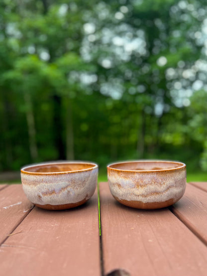 Set of Two (2) Bowls in Desert Rose