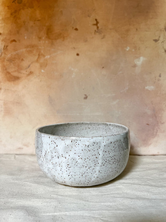 Speckled White Bowl (Single bowl)