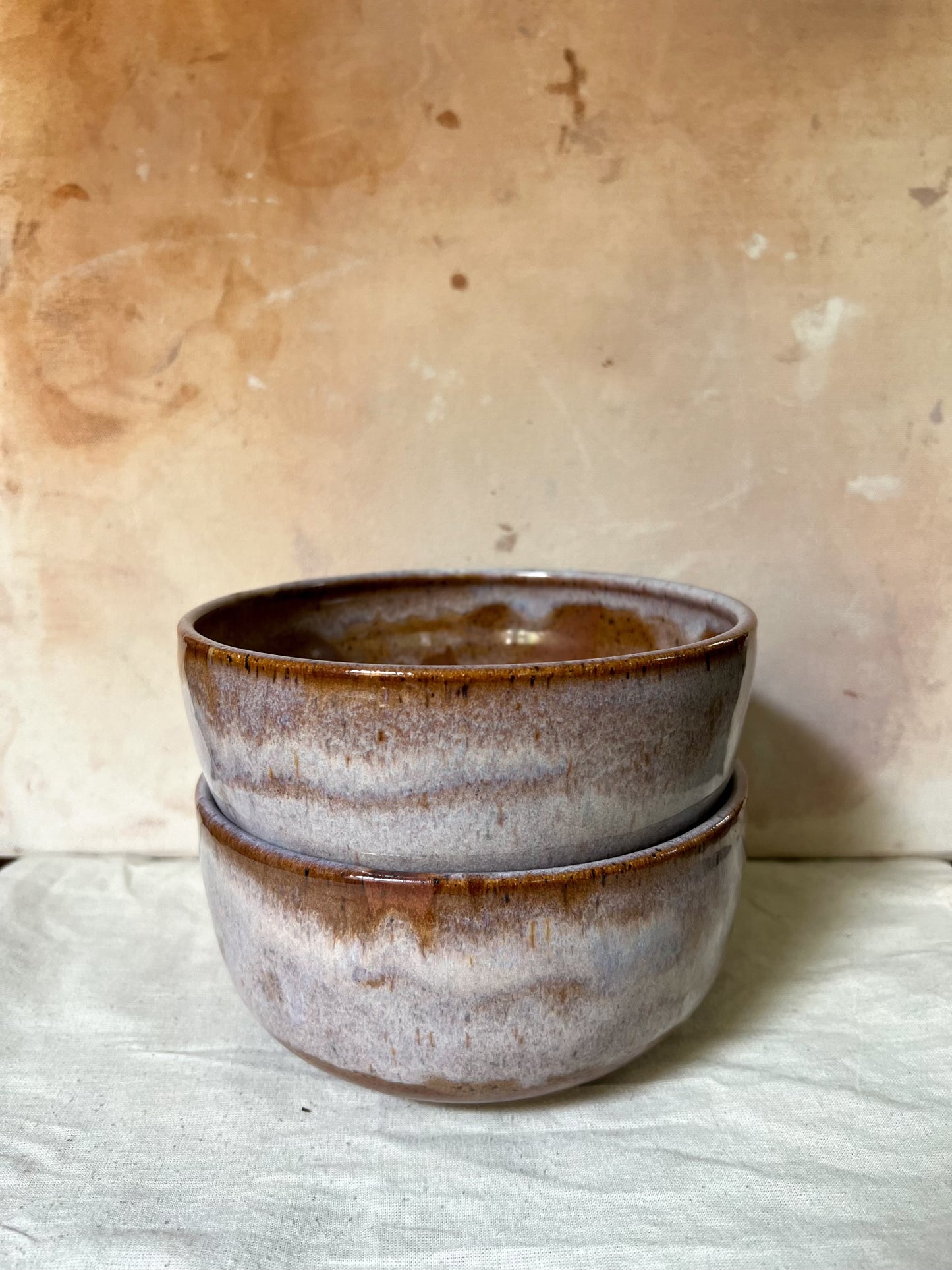 Set of Two (2) Bowls in Desert Rose