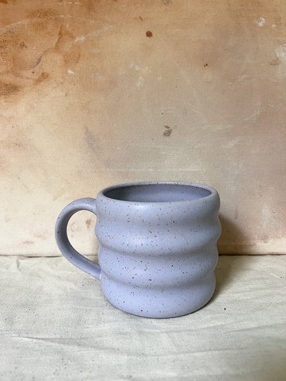 Speckled Lavendar Wavy Mug