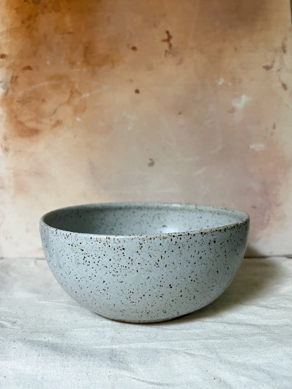 Matte Speckled White Bowl (Medium) (Seconds)