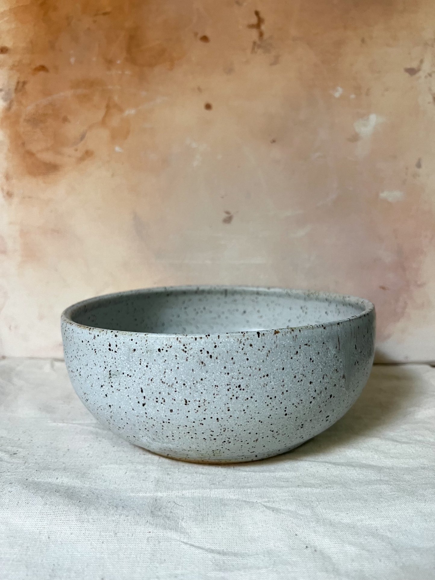 Matte Speckled White Bowl (Medium) (Seconds)