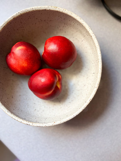 Matte Speckled White Bowl (Medium) (Seconds)