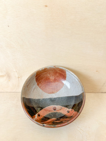 Small Bowl in Split Tenmoku/Shino