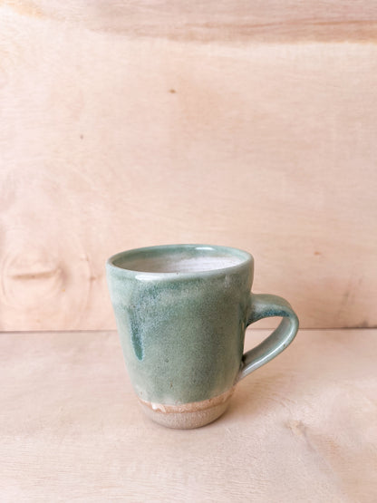 Green and White Mug