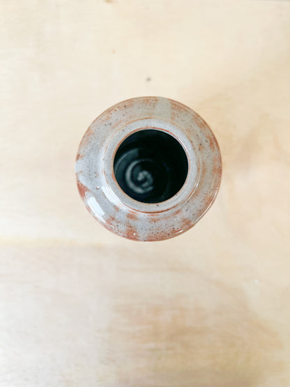 Small Sunset Shino Carved Vase