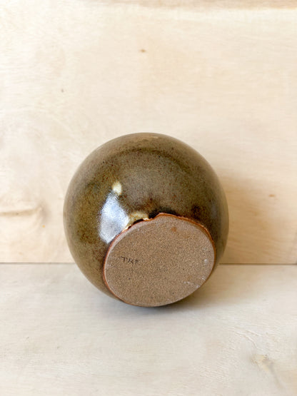Brownish Green Moon Jar