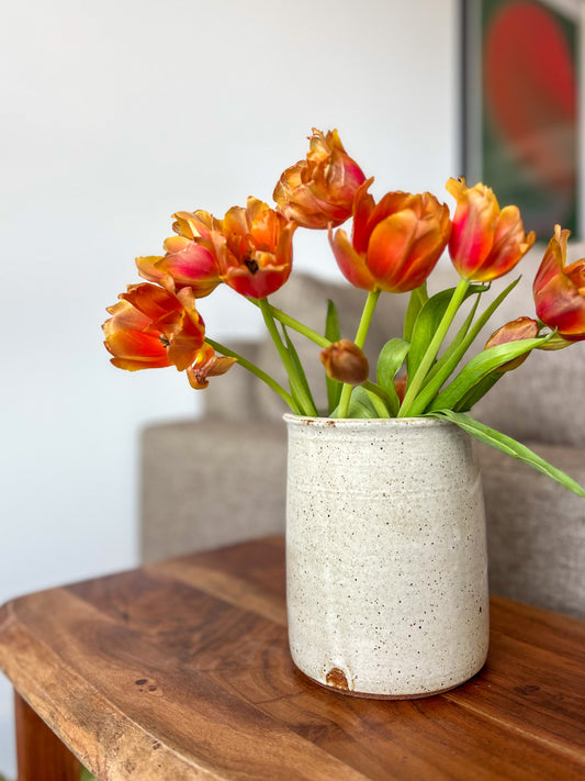 Speckled Cream Vase