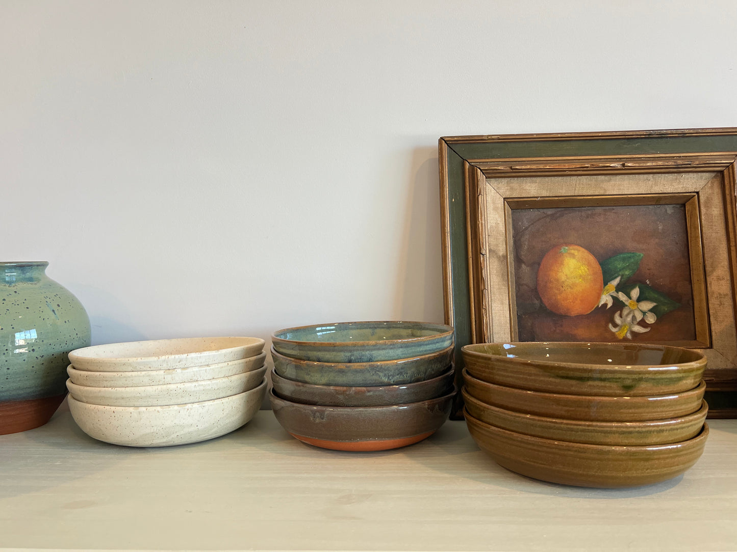 Speckled White Matte Pasta Bowl (Set of 2)