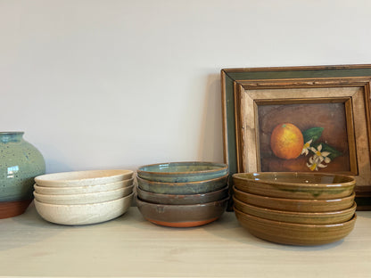 Speckled White Matte Pasta Bowl (Set of 2)