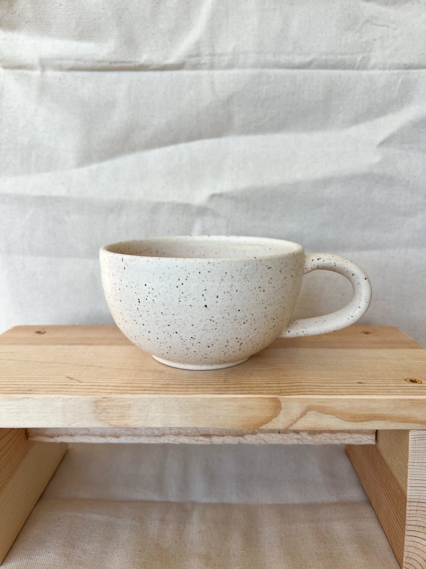 Speckled White Matte Soup Mug