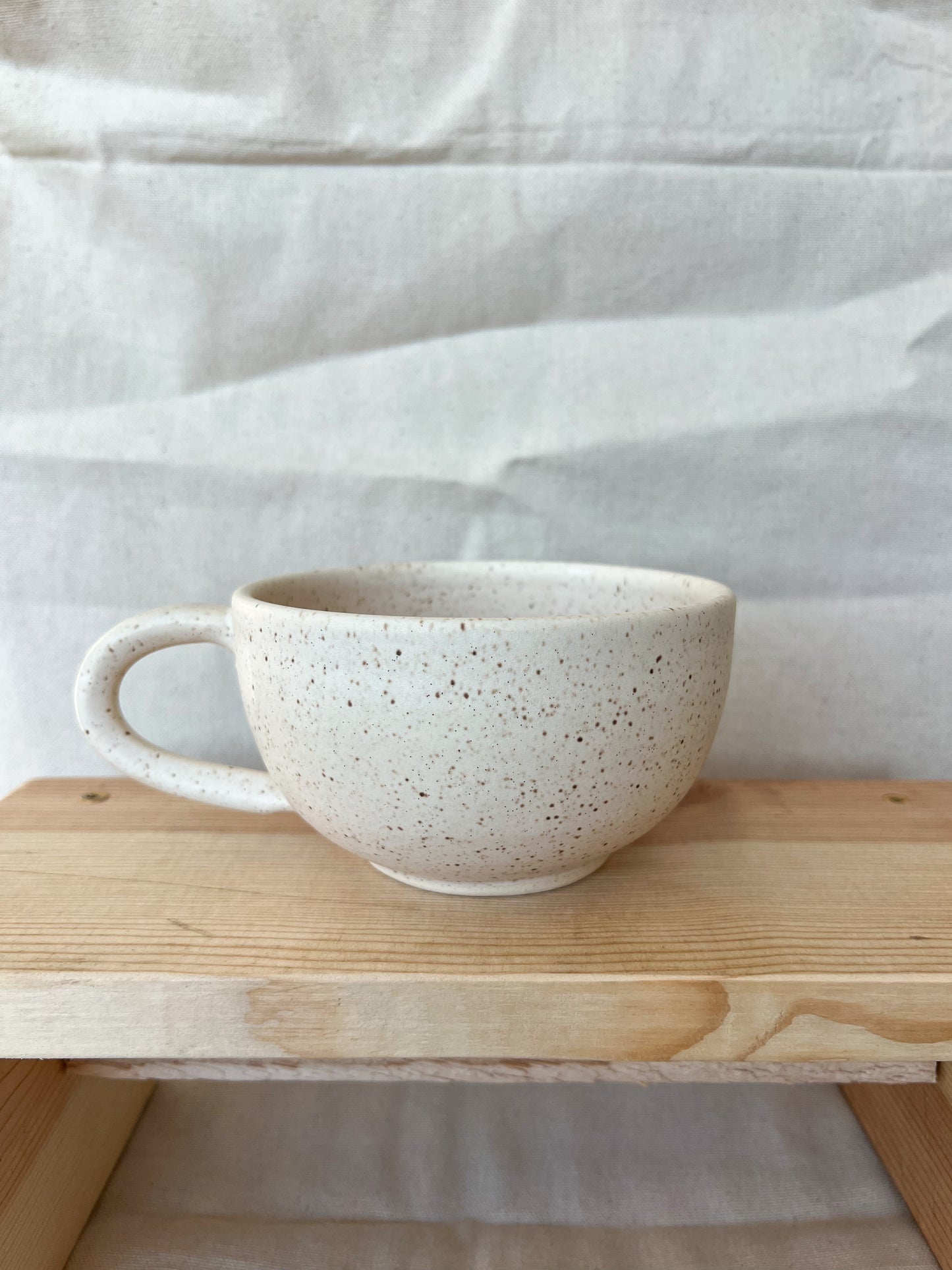 Speckled White Matte Soup Mug