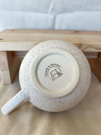 Speckled White Matte Soup Mug