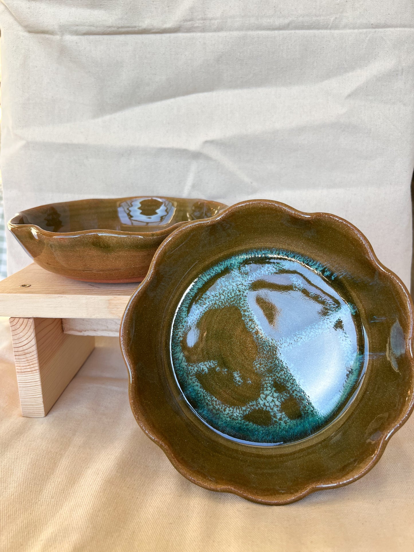Olive Sky Wavy Plate