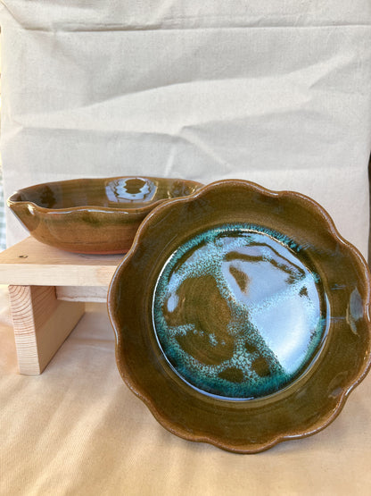 Olive Sky Wavy Plate