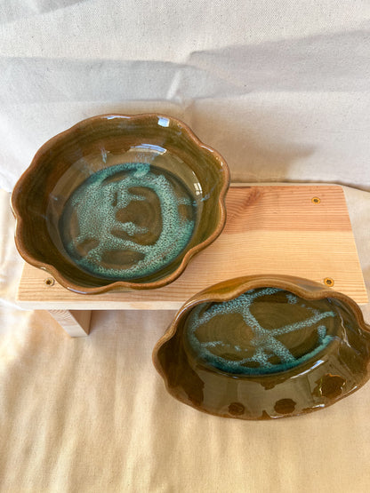 Olive Sky Wavy Plate