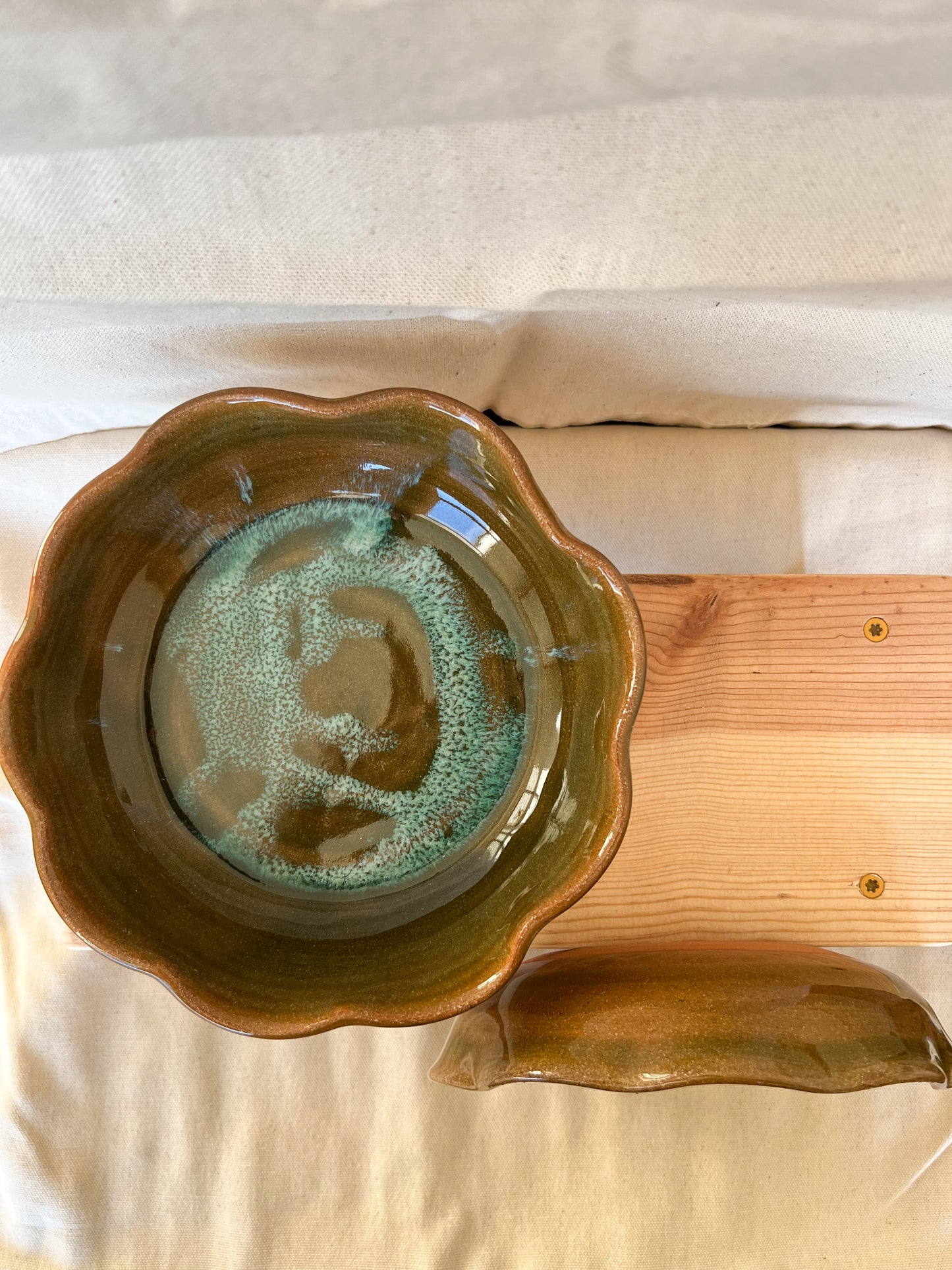 Olive Sky Wavy Plate