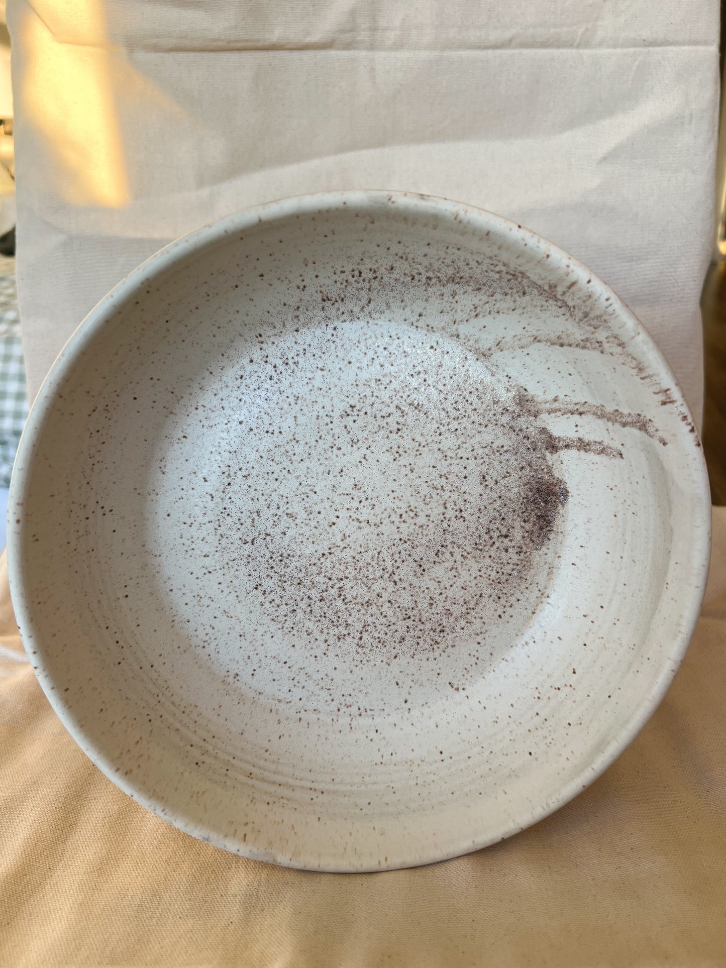 Speckled White Matte Pasta Bowl (Set of 2)