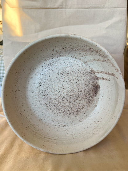 Speckled White Matte Pasta Bowl (Set of 2)