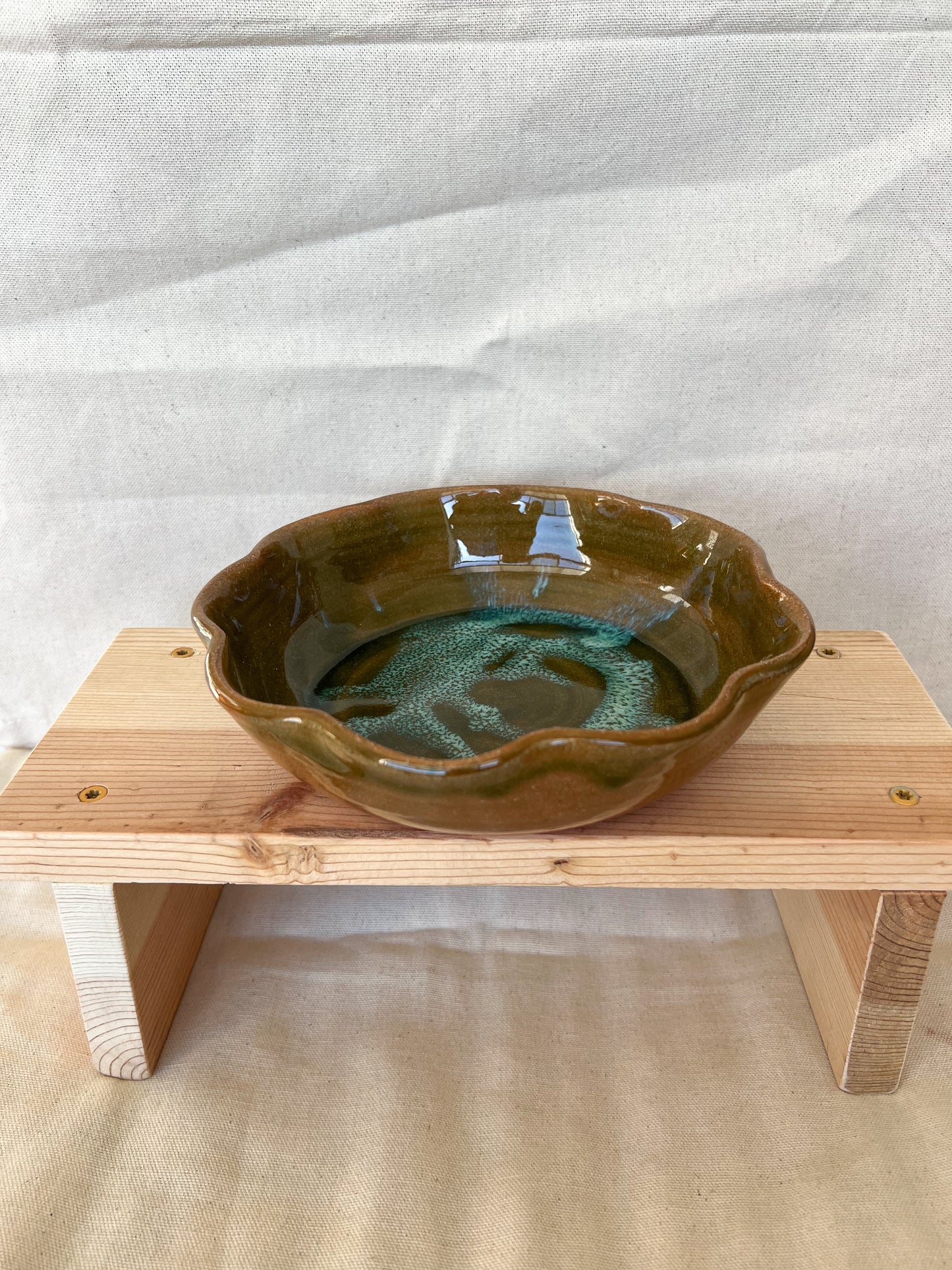 Olive Sky Wavy Plate